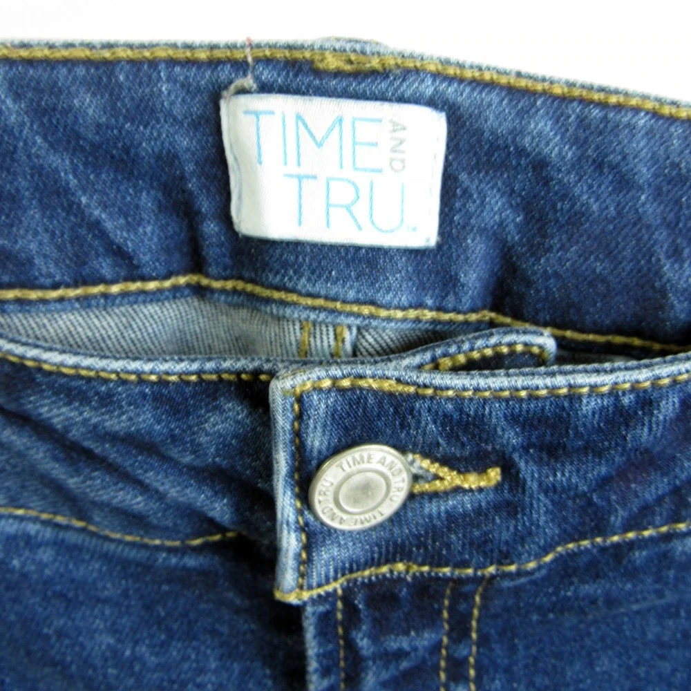 Time and Tru Jeans Straight Dark Wash Denim Regular Women's Size 14